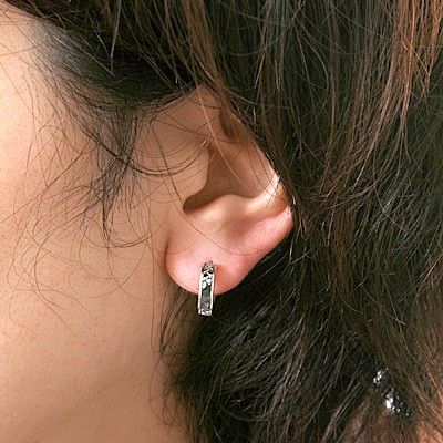 シルバーフープピアス(片耳用)