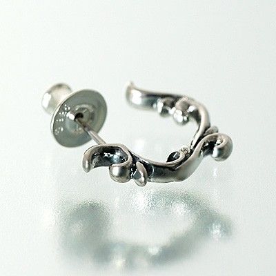 シルバーフープピアス(片耳用)