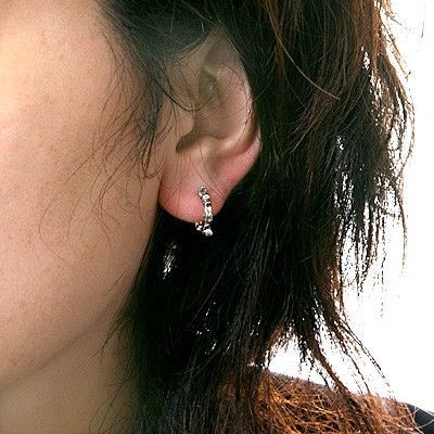 シルバーフープピアス(片耳用)