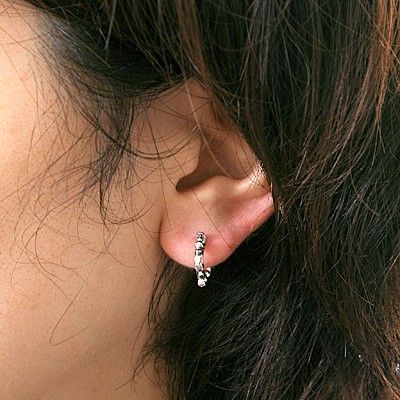 シルバーフープピアス(片耳用)