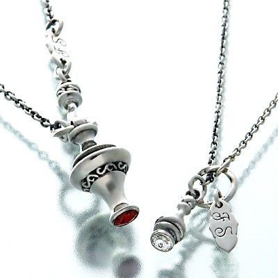 シルバーペアネックレス