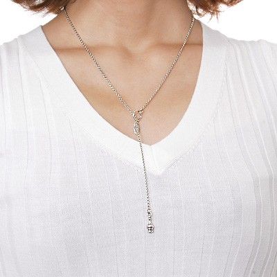 シルバーペアネックレス