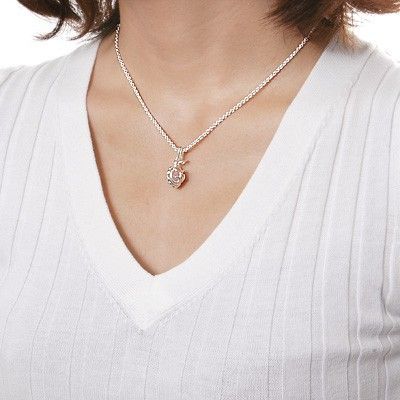 シルバーペアネックレス