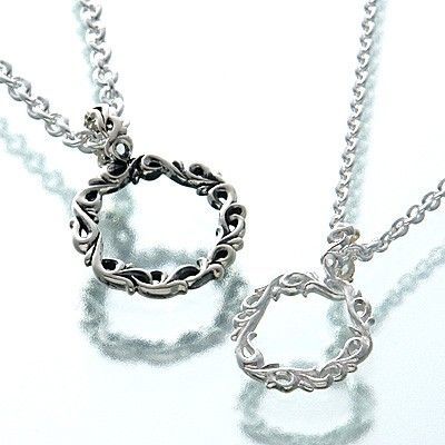 シルバーペアネックレス