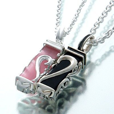 シルバーペアネックレス