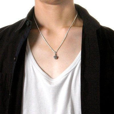 シルバーペアネックレス