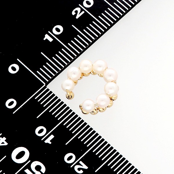 パールイエローゴールドイヤリング・イヤーカフ