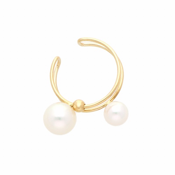 パールイエローゴールドイヤリング・イヤーカフ