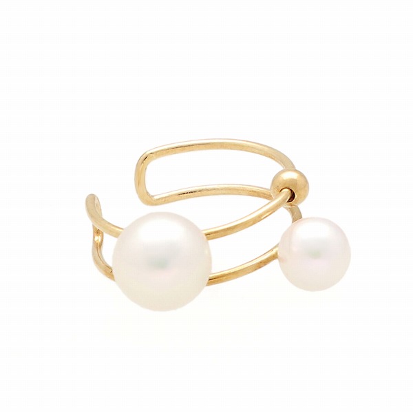 パールイエローゴールドイヤリング・イヤーカフ