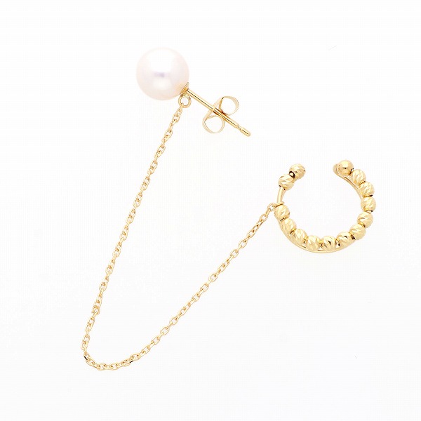 パールイエローゴールドピアス・イヤーカフ