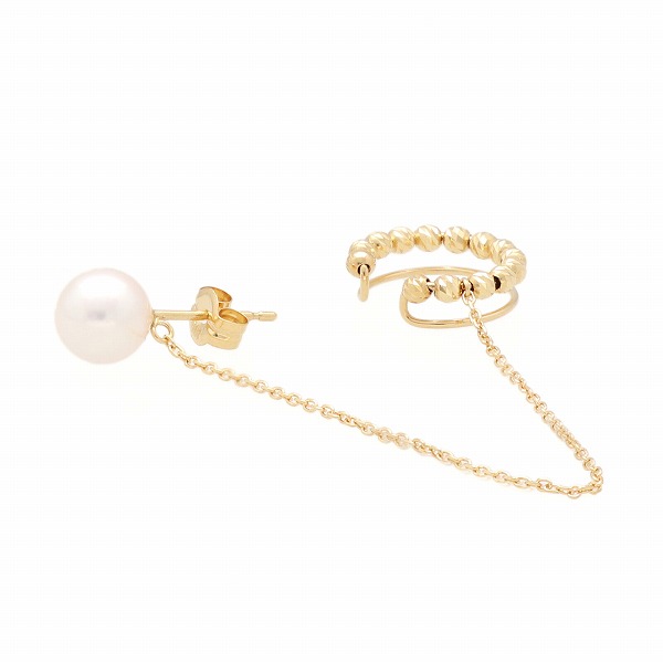 パールイエローゴールドピアス・イヤーカフ