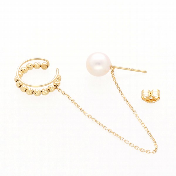 パールイエローゴールドピアス・イヤーカフ