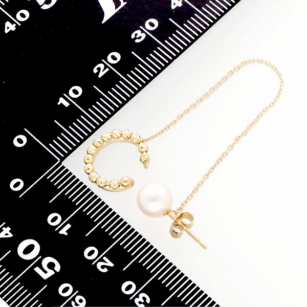 パールイエローゴールドピアス・イヤーカフ