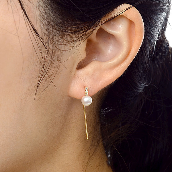 イエローゴールドピアス