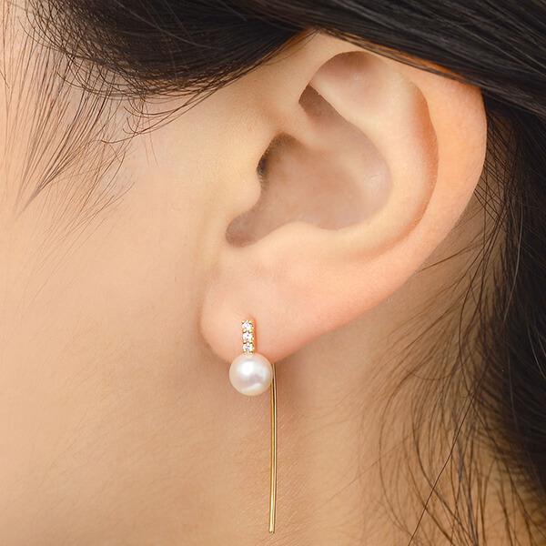 イエローゴールドピアス