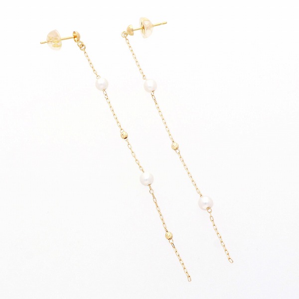 パールイエローゴールドピアス