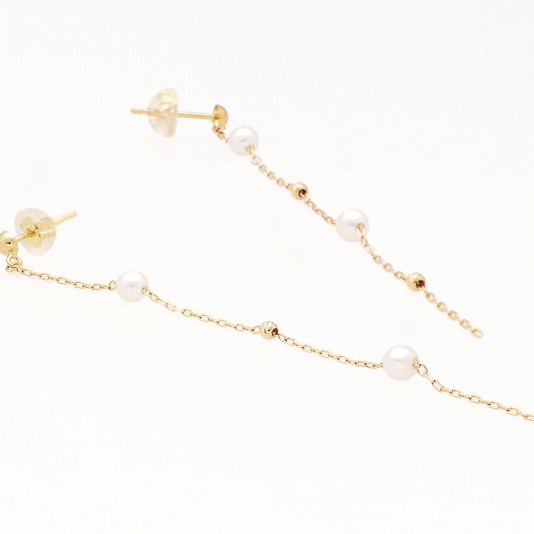 パールイエローゴールドピアス