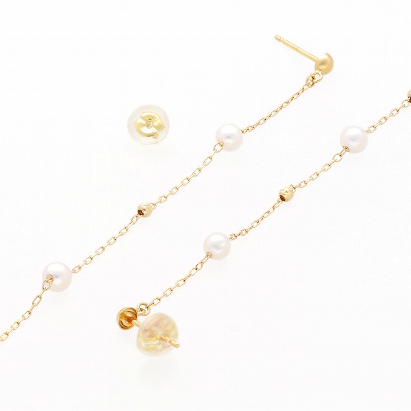 パールイエローゴールドピアス