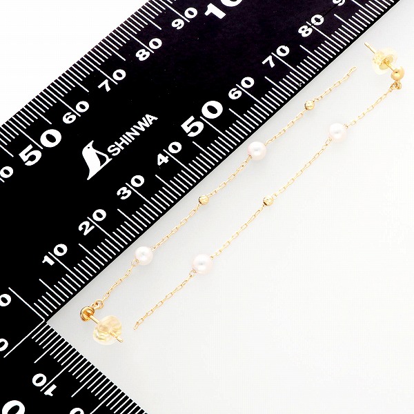 パールイエローゴールドピアス