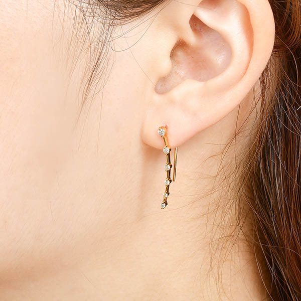 イエローゴールドピアス