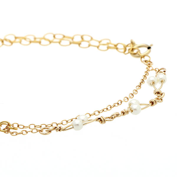 ゴールドフィルドブレスレット兼アンクレット