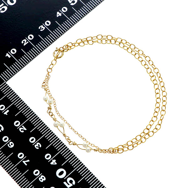 ゴールドフィルドブレスレット兼アンクレット