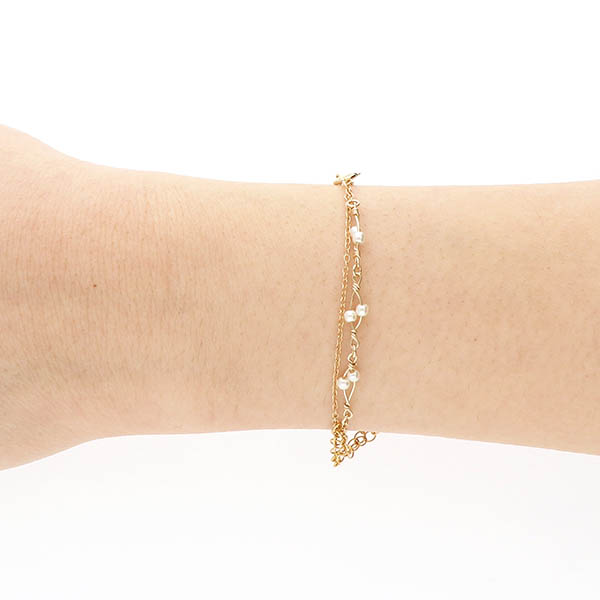 ゴールドフィルドブレスレット兼アンクレット