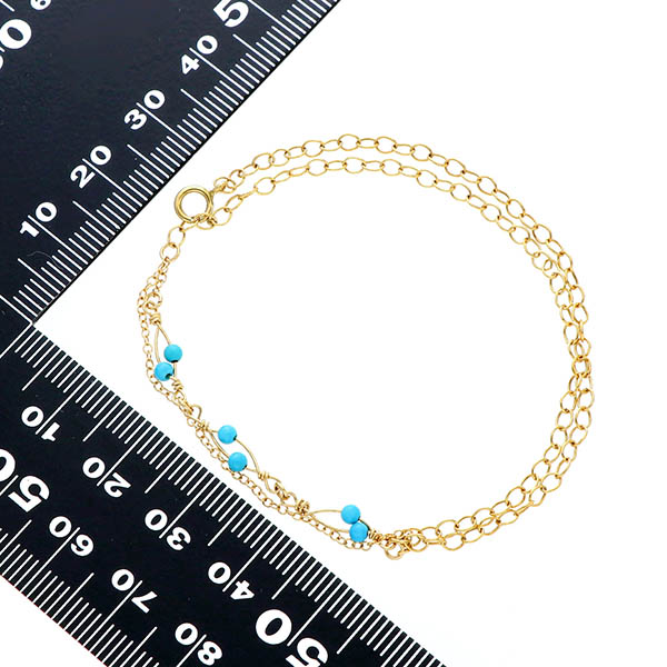 ゴールドフィルドブレスレット兼アンクレット