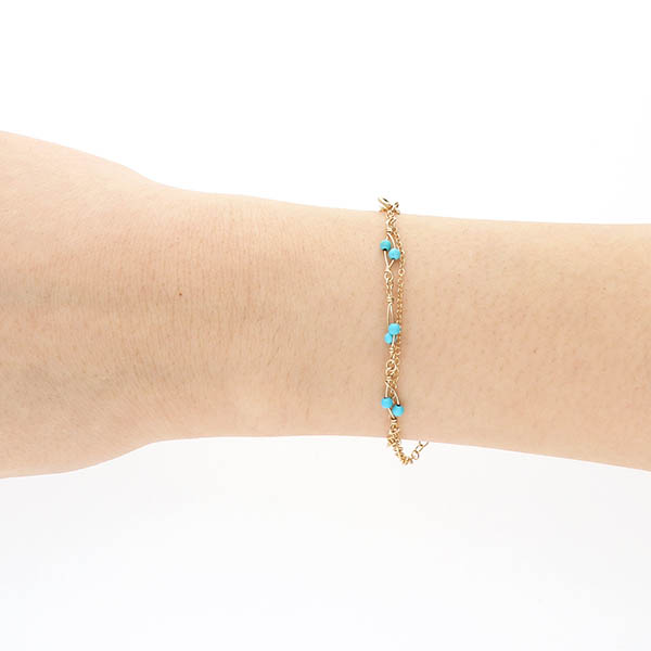 ゴールドフィルドブレスレット兼アンクレット