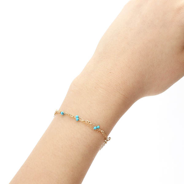 ゴールドフィルドブレスレット兼アンクレット