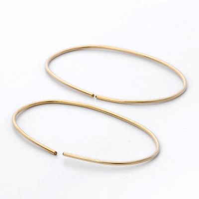 ゴールドフィルドフープピアス