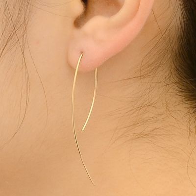 ゴールドフィルドフックピアス