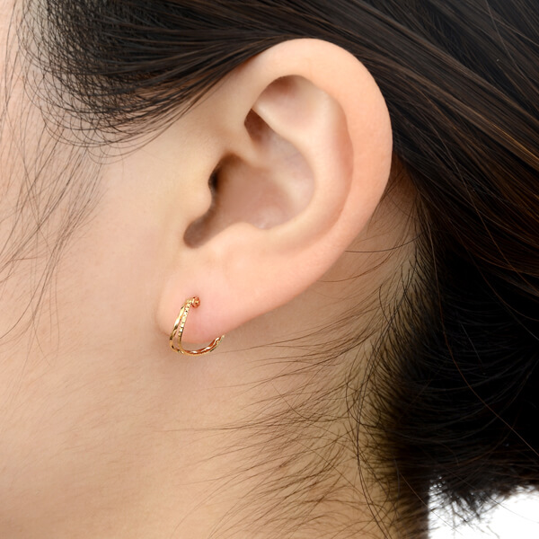 イエローゴールドピアス