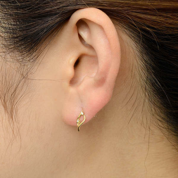 イエローゴールドピアス