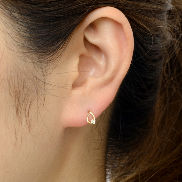 イエローゴールドピアス