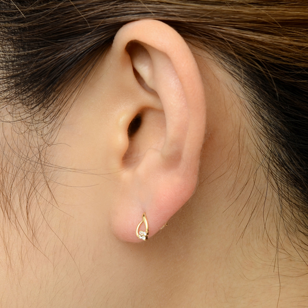 イエローゴールドピアス