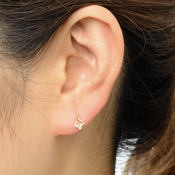 イエローゴールドピアス