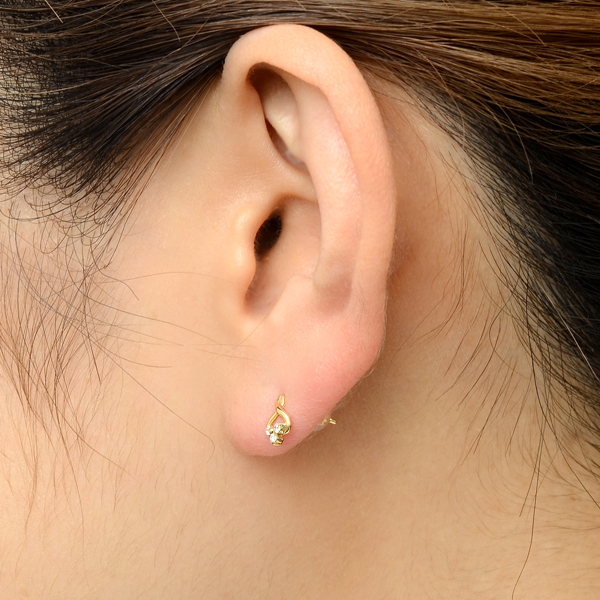 イエローゴールドピアス