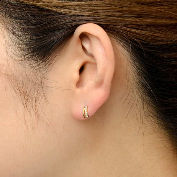 イエローゴールドピアス