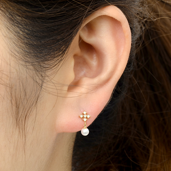 イエローゴールドピアス