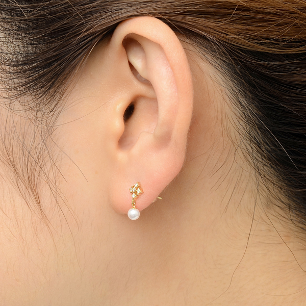 イエローゴールドピアス