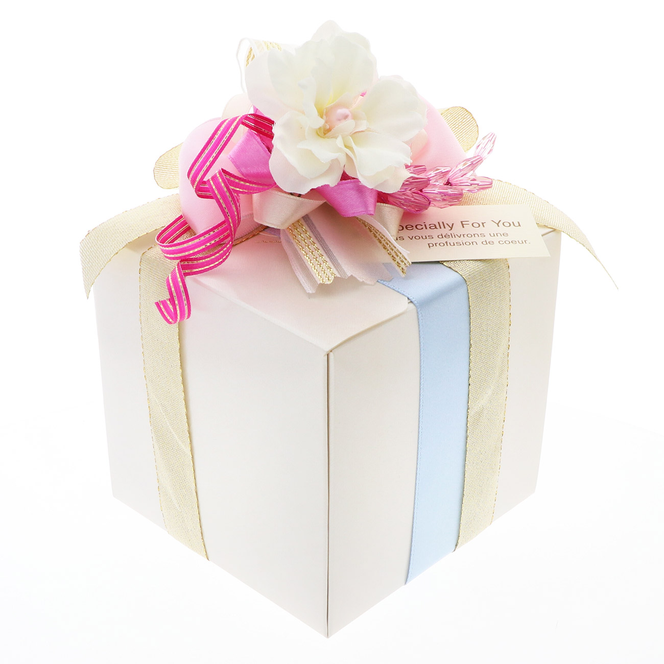 ギフトラッピング ブルー色 メッセージ付 「especially for you ! 」