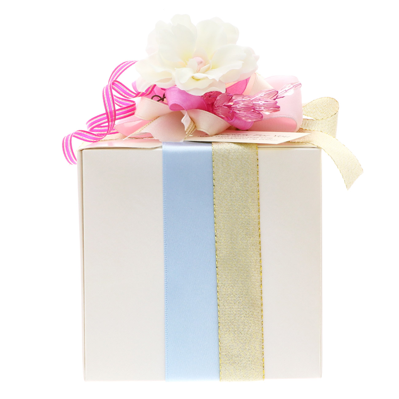 ギフトラッピング ブルー色 メッセージ付 「especially for you ! 」