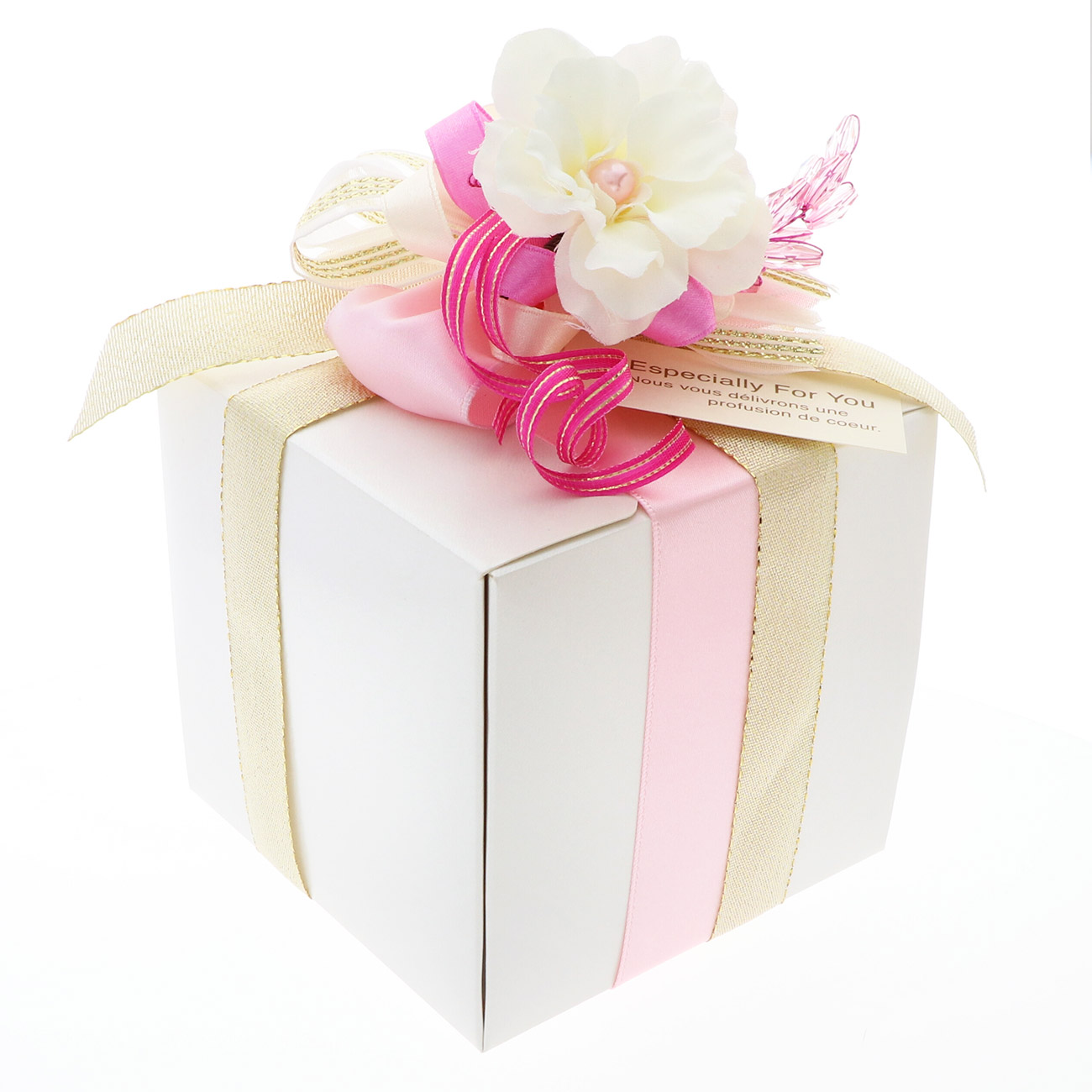 ギフトラッピング ピンク色 メッセージ付 「especially for you ! 」