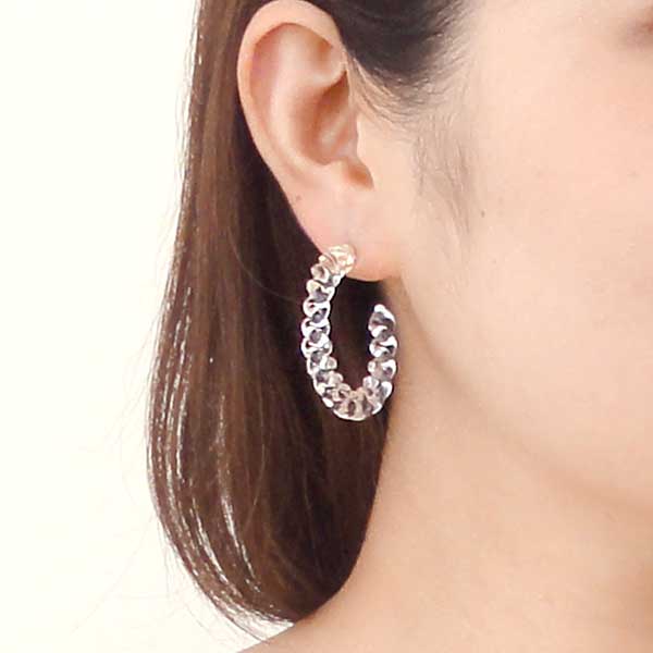 ガラススタッドピアス