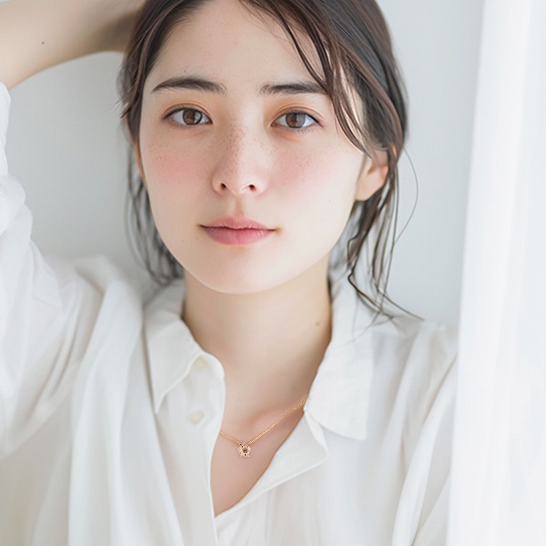 ピンクゴールドネックレス