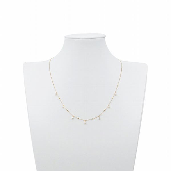 淡水パールイエローゴールドネックレス