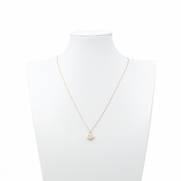 淡水パールイエローゴールドネックレス