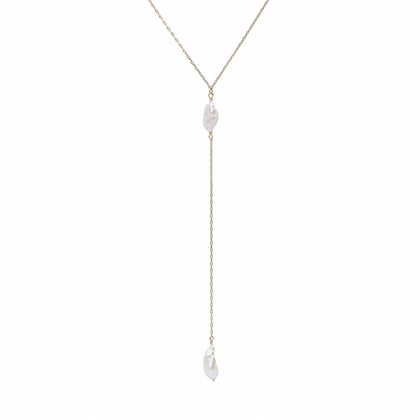 Irise coffret 淡水パールイエローゴールドネックレス