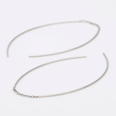 ホワイトゴールドアメリカンピアス